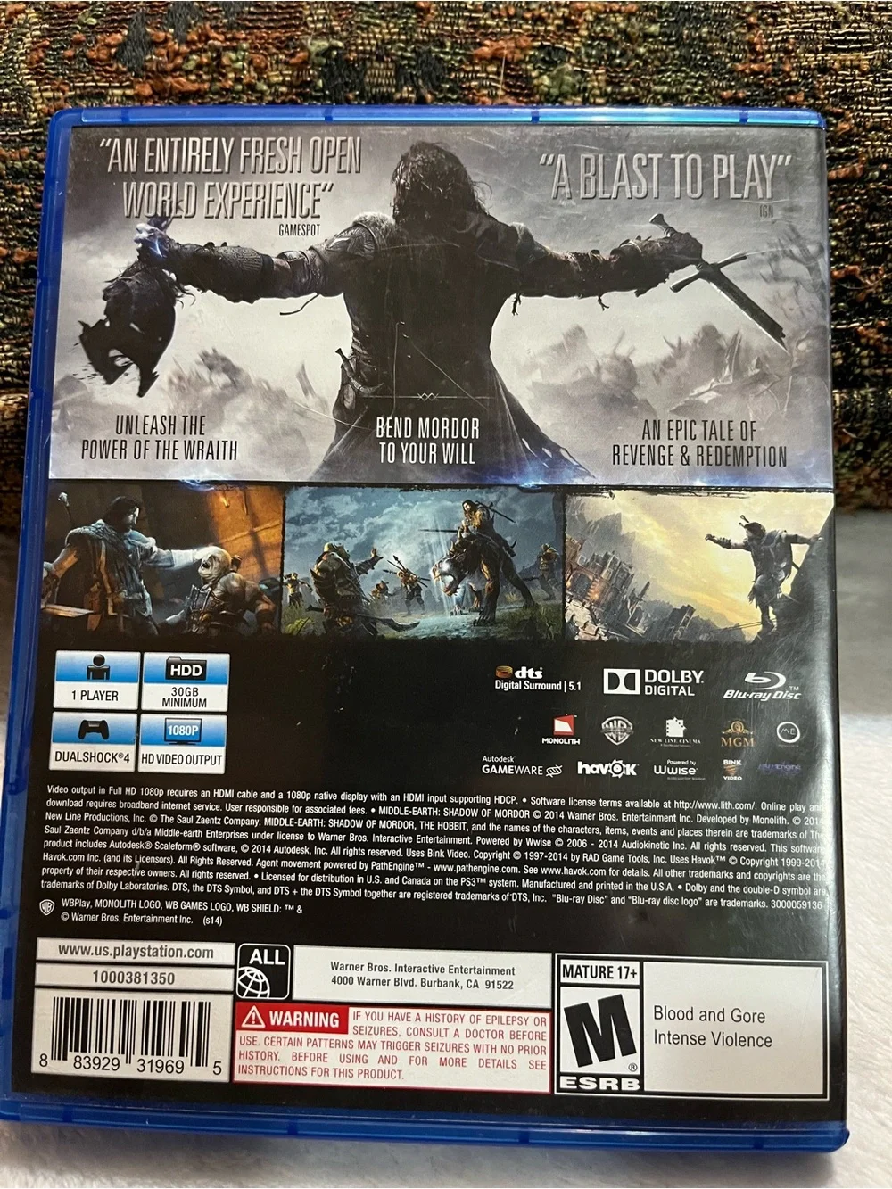 Shadow of Mordor - PS4